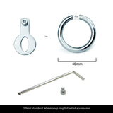 Stainless Steel Short Bottle Cap Chastity Lock for Men, Catheter Device