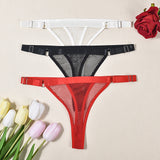 Fishnet Low Waist, Adjustable Pant Belt, T-back Shorts, Women's Fashion