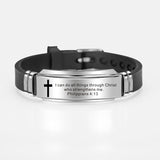 Classic Bible Verses Psalms Bracelet Bangle, Christian Jewelry