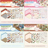 Miniature 3D Cottage Scene DIY Journal Stickers for Children