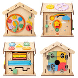 Children's Multi-functional Busy House, Educational Building Blocks Toy