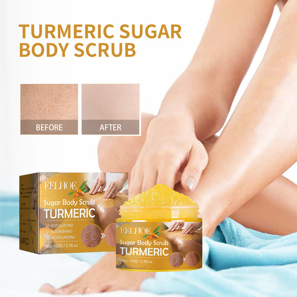 Turmeric Body Scrub Cream, Smallpox Diluting, Moisturizing, Refreshing, Smooth Skin Rejuvenation, Cleansing Body Cutin