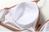 Hot Spring Style, Solid Color Simple High Waist Cover, Belly Thin Split Swimsuit