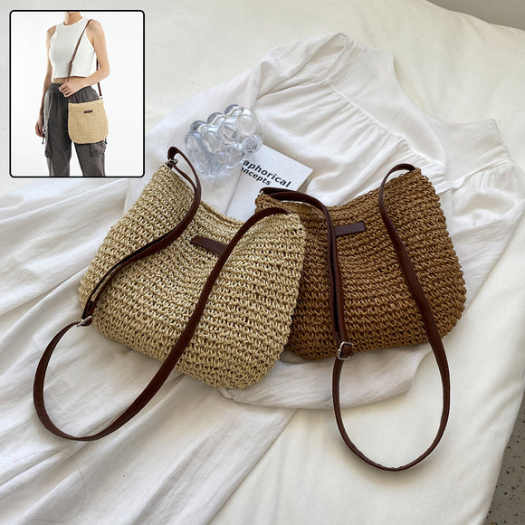 Niche Design Vacation, Straw Tote Bag