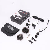Live Mobile Phone Lavalier, Recording Double Head Interview Microphone 6m