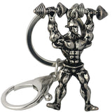 Athletic Muscular Man Fitness, Metal Keychain