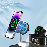 3-in-1 Magnetic Night Lamp with Wireless Charger and Alarm Clock