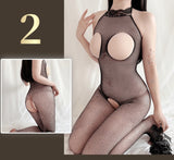Transparent Stockings, Mesh Bodysuit Uniform