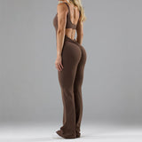 Tight Casual Hollow Seamless Yoga Bodysuit