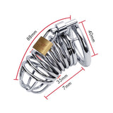 Metal Men's Chastity Lock, Catheter Device, Bird Cage