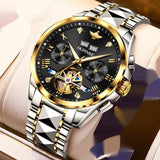 Luxury Men's Hollow Automatic Mechanical Waterproof Tide Watch
