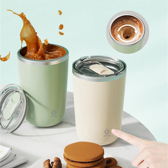 350ml Automatic Self Stirring Mug, Coffee Milk Juice Mixing Jug, Electric Stainless Steel Lazy Rotating Jar, Magnetic Stirring Cup