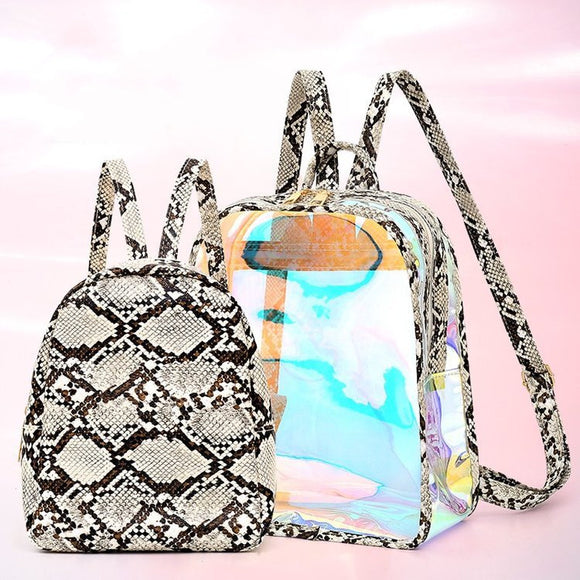 Laser Snake Pattern Backpack