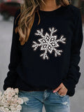 Christmas Creative Letter Print Crew Neck Sweatshirt for Women