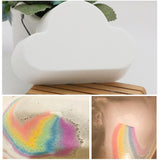 Rainbow Cloud Salt Essential Oil Bathing Ball, Bubble Exfoliating Moisturizing Skin Care Props, Natural Bubble Bath Bombs Ball