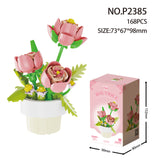 Potted Building Blocks, Assembled with Micro Particles, Toy Decoration Accessories