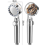 Pressurized Nozzle Turbo Shower Head One-key Stop Water Saving Shower Head Magic Water Line Bathroom Accessory