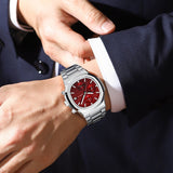 Multifunction Quartz Waterproof Watch with Calendar Display