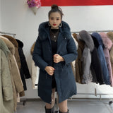 Women’s Hooded Fleece-lined Padded Jacket with Big Fur Collar – Warm Winter Coat