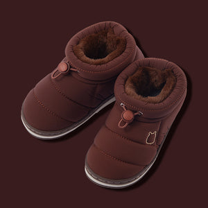 Cute Warm Boys and Girls Home Cotton Drag Canvas Shoes