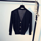 Ice Silk Bright Silk Cardigan Sweater