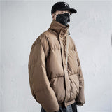 Down Cotton Stand Collar Padded Coat, Jacket for Men