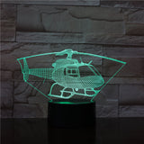 Helicopter Series, 3D Touch-control Colorful LED Night Desk Lamp