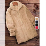 Fleece-lined Outdoor Coat, Double-sided Winter Jacket