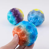 Colorful Hole Soft Bouncy Ball, Anti-fall Moon Shape Porous Bouncy Ball, Kids' Indoor Toys, Ergonomic Design Elastic Ball (Pack of 2)