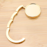 Portable Round Metal Foldable Table Handbag Holder Alloy Accessory for Women (Pack of 3)
