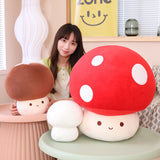 Children's Pillow with Mushroom Dolls