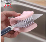 U-shaped Knife and Cutlery Cleaner Brush, Home Kitchen Cleaning Bristle Scrub