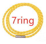 Men's Braided Genuine Leather Bracelet, Stainless Steel Beads, Charm Band for Boys