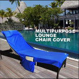 Microfiber Beach Chair Cover Towel – Soft Polyester Lounge Cover