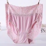 Plus Size Women's Lace Panties – High Waist Floral Lace Briefs (Pack of 2)