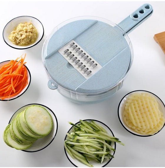 8 in 1 Mandoline Vegetable Slicer, Potato Peeler, Carrot Onion Grater with Strainer, Vegetable Cutter, Kitchen Accessories