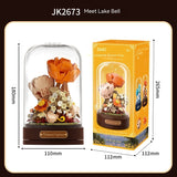 Building Blocks Flower Music Box, Valentine's Day Gift, Assembled Toys