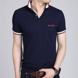Lapel Short Sleeve T-shirt for Men