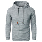 Men’s Jacquard Hooded Sweater – Long-sleeved Warm Solid Knit Hoodie