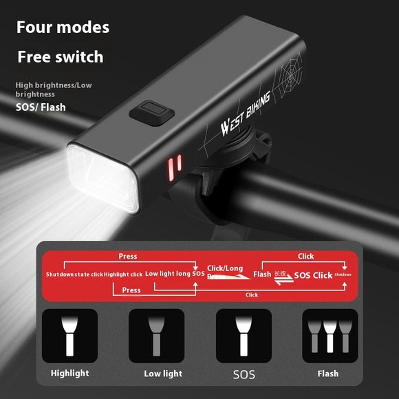 Bicycle Headlight, High Luminous, Night Riding, Mountain Bike Lighting Equipment