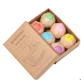 6 Pcs Organic Bath Bombs, Bubble Bath, Mint Lavender Rose Flavor