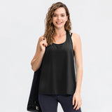 Women's Yoga Workout Blouse, Loose Running Top Quick-dry Vest