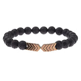 Men and Women's, Volcanic Natural Stone, Magnetic Bracelet