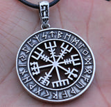 Nordic Symbol Viking Rune Ring Amulet Pendant Necklace