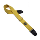 Adjustable Pure Cotton Guitar Strap with Leather Ends – Comfortable Instrument Shoulder Belt Accessory