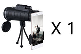 Compatible with Apple, Monocular Telescope Zoom Scope with Compass, Phone Clip Tripod