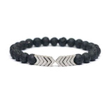 Men and Women's, Volcanic Natural Stone, Magnetic Bracelet