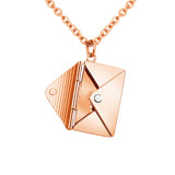 Fashion Jewelry Envelope Necklace – Women's Love Letter Pendant Gift