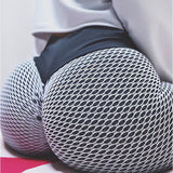 Plaid Fitness Yoga Pants, Women's Seamless High-waist Breathable Gym Leggings