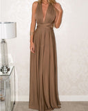 Long Party Gown, Club Floor-length Summer Backless Maxi Dress, Multiway Bridesmaids Boho Women's Vestidos